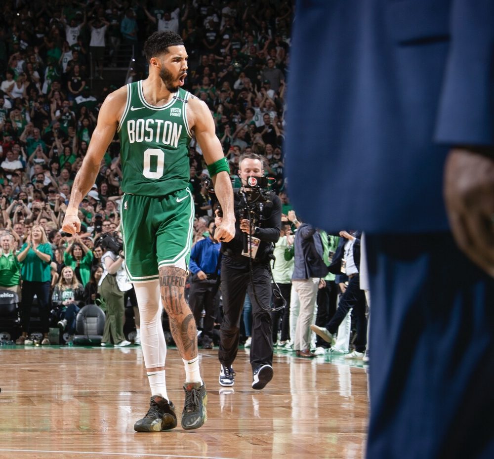 Steadicam following Jayson Tatum in Boston