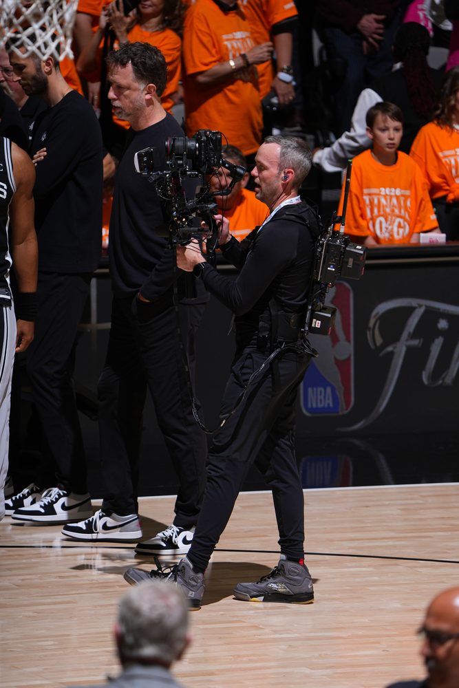 Matt Lingerfelt on Steadicam at the NBA Finals